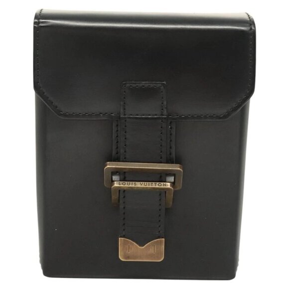 LOUIS VUITTON Pister Shoulder Bag Leather Black - Picture 1 of 16